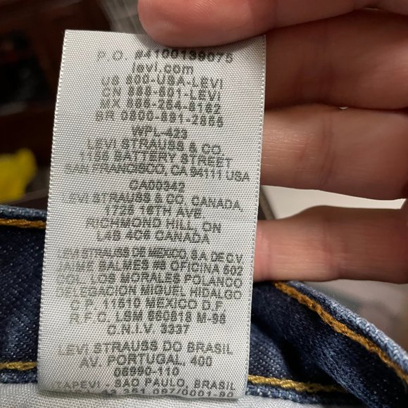 Levi's 505 Men's Blue Jeans Size W38 L29 Pockets - Picture 15 of 15